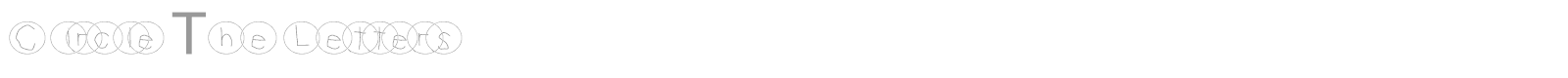 Circle The Letters font preview